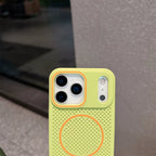 Heat Dissipation Mesh for Magsafe Magnetic Wireless Charge Case for Iphone 17 Air 16 15 14 13 12 Pro Max Breathable Armor Cover