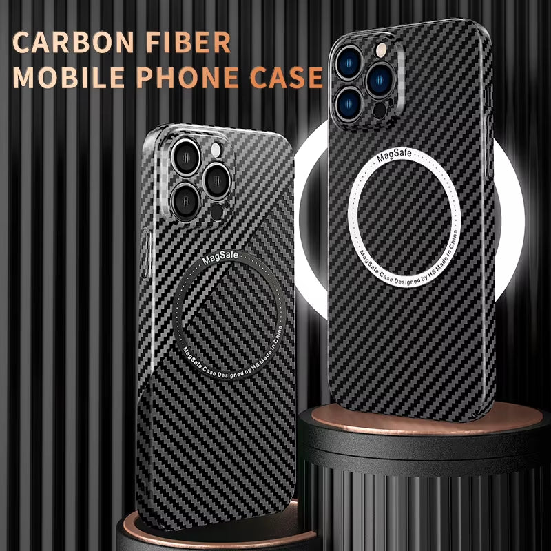 Carbon Fiber Magnetic Macsafe Case for Magsafe Iphone 11 12 13 15 16 Pro Max 14 plus I16 16Promax 15Promax Ipone Mac Safe Cover