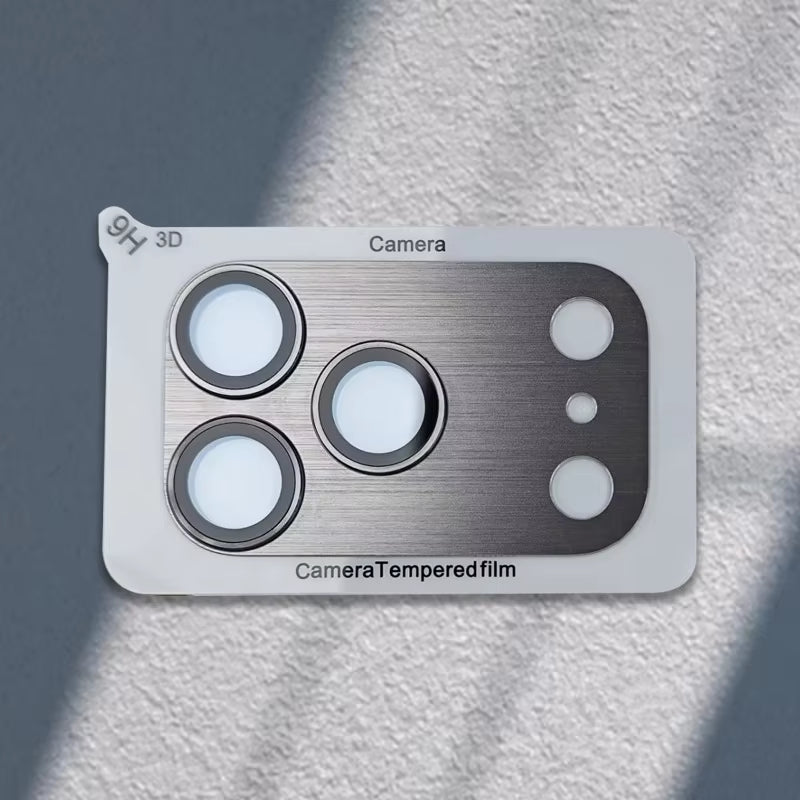 9H HD Armor Camera Lens Protector for Iphone 17 Pro 17 Pro Max Aluminum Metal Ring Lens Tempered Glass Film Case Cap