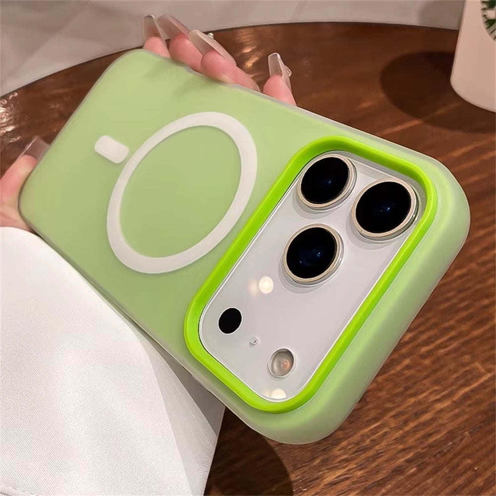 Jelly Candy Color Magnetic Matte Case for Iphone 17 Air 16 15 14 13 12 Pro Max plus Wireless Charging Shockproof Solid Cover