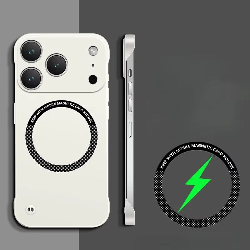 For Iphone 17 Pro Max Case for Magsafe Magnetic Frameless Hard PC Phone Case for Iphone 17 Air 17Pro 16E Shockproof Matte Cover