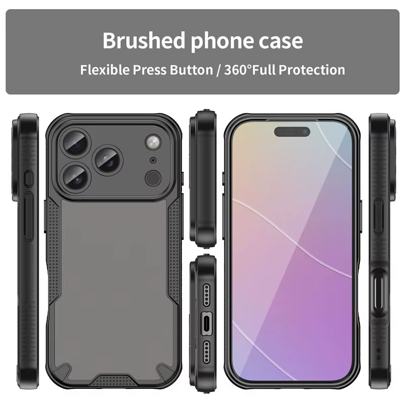 For Iphone 17 Pro Case Iphone 17 Pro Cover TPU Border Durable Matte Bumper Protective Phone Case for Iphone 17 Air Pro Max Funda