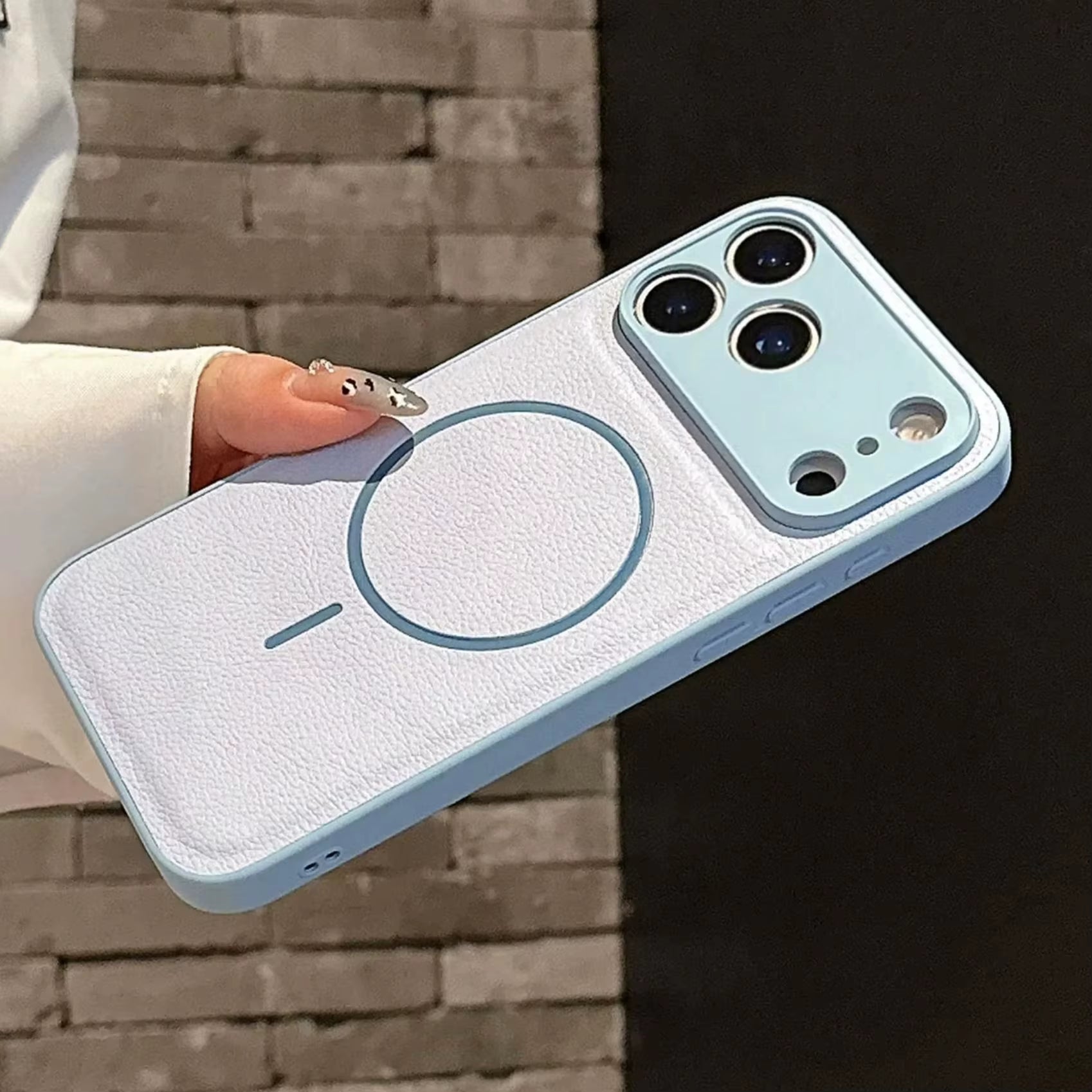 Luxury Leather for Magsafe Magnetic Case for Iphone 17 Air 16 15 14 13 12 11 Pro Max plus Wireless Charging Lens Protector Cover