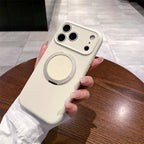 Luxury Liquid Silicone Solid Color Bracket Magnetic Phone Case for Iphone 17 Air 16 15 14 plus 13 12 Pro Max Shockproof Cover