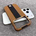 HOCE Splicing Leather Magnetic Case for Iphone 17 Air 16 15 14 13 Pro Max for Magsafe Wireless Charging Shockproof Hard Cover