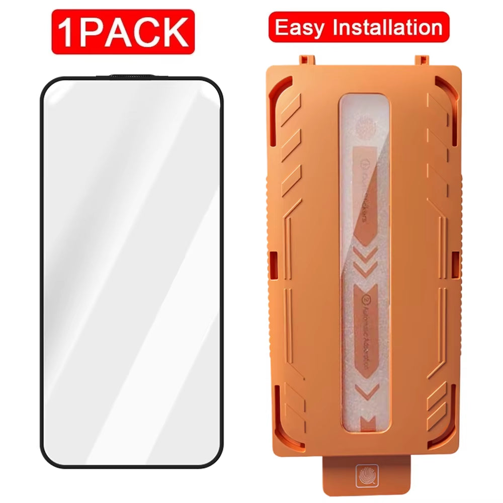 Dust Free Easy Install Tempered Glass for Iphone 17 Pro Max 17 Air HD Clear Screen Protectors Auto Fit Film for Iphone 17 17Pro