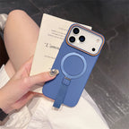 For Magsafe Magnetic Bracket Grip Ring Case for Iphone 17 16 plus 15 14 13 12 Pro Max 17 Air Soft Silicone Wrist Strap Cover