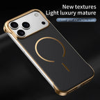 Magsafe Magnetic Wireless Charging Frameless Carbon Fiber Shockproof Phone Case for Iphone 17 Pro Max 17 Air Bumper Back Cover