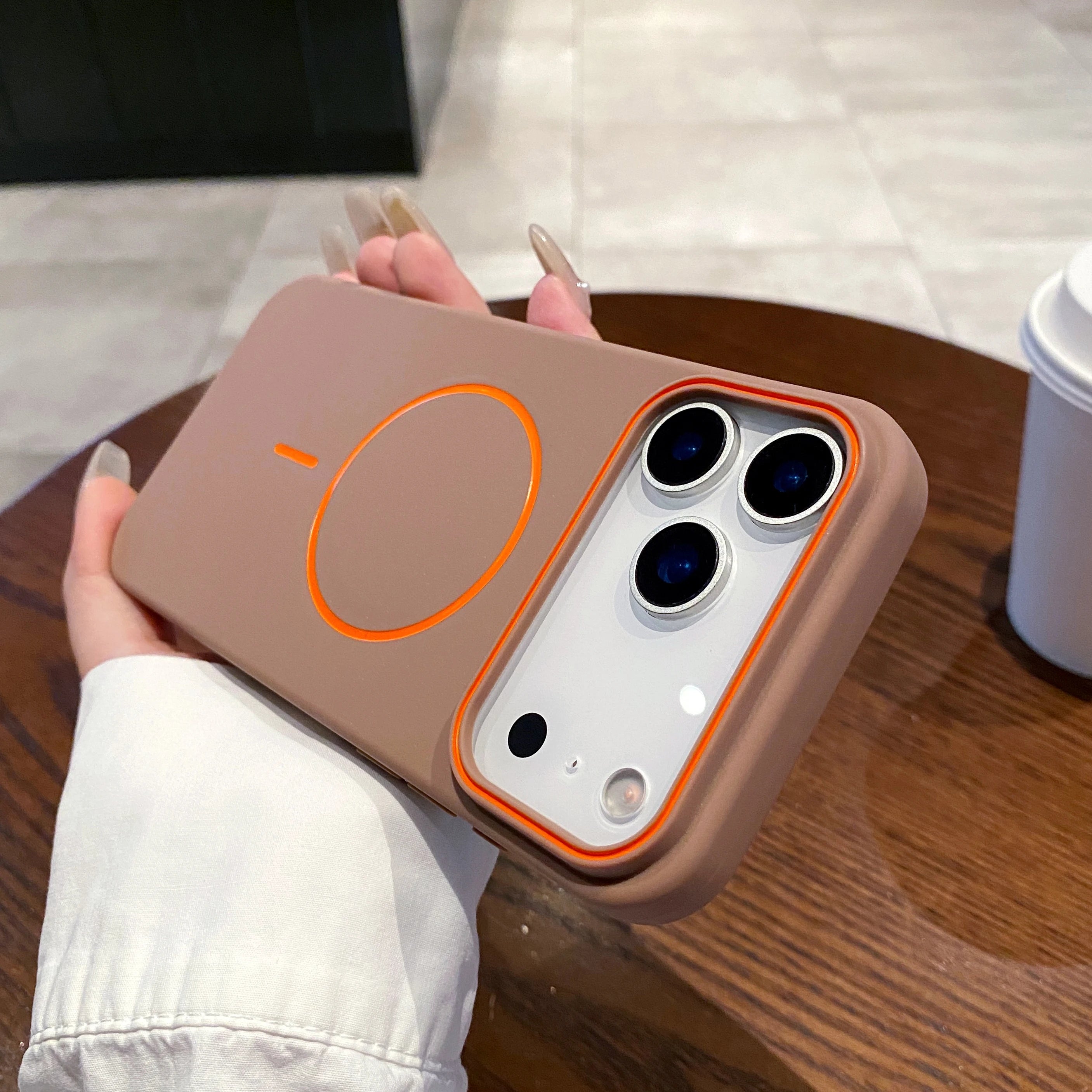 Ultra Thin Matte Simple Magnetic Phone Case for Iphone 17 Pro Max 16 15 14 13 12 Mag-Safe Wireless Charging Protect Cover