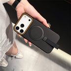 For Magsafe Magnetic Bracket Grip Ring Case for Iphone 17 16 plus 15 14 13 12 Pro Max 17 Air Soft Silicone Wrist Strap Cover