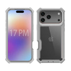 New Luxury Transparent 2-In-1 Sturdy Shockproof Protective Cover for Iphone 17 Air 16 14 15 Pro Max plus Non-Slip Case