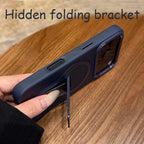 Luxury for Magsafe Phone Case for Iphone 17 Air Pro Max Magnetic Wireless Charge Folding Stand Holder Matte Cover