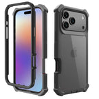 New Luxury Transparent 2-In-1 Sturdy Shockproof Protective Cover for Iphone 17 Air 16 14 15 Pro Max plus Non-Slip Case