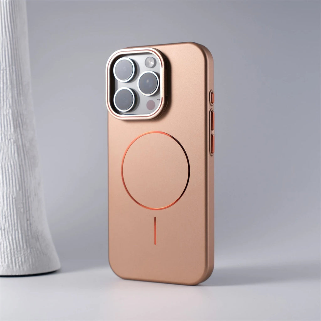 Matte Magsafe Case for Iphone 16 17 Pro Max Air Flip Lens Protect Stand Holder Bracket Cover for Iphone 13 14 15 Pro Max 16Pro