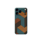 Geometric Style Wooden Phone Cases for Iphone 17 Pro Max 17 Air 16 15 Pro Max 6E Silicone Soft Cover