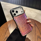Plating Colorful Bright Surface Crocodile Texture Phone Cases for Iphone 17 Shockproof Cover
