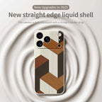 Geometric Style Wooden Phone Cases for Iphone 17 Pro Max 17 Air 16 15 Pro Max 6E Silicone Soft Cover