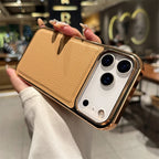 Luxury Plating Bumper Lychee Pattern Leather Texture Phone Case for Iphone 17 Air 16 15 14 plus 13 12 Pro Max 11 Shockpoof Cover