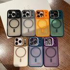Luxury Metal Ring Lens Stand Protector Phone Case for Iphone 17 Air 16E 15 14 plus 13 12 11 Pro Max for Magsafe Shockproof Cover