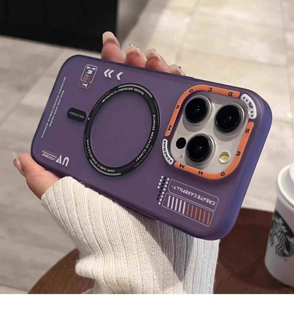 Matte Magnetic Phone Case for Iphone 17 16 15 13 14 Pro Max Magsafe Wireless Charge Frosted Back Metal Lens Frame Buttons Cover