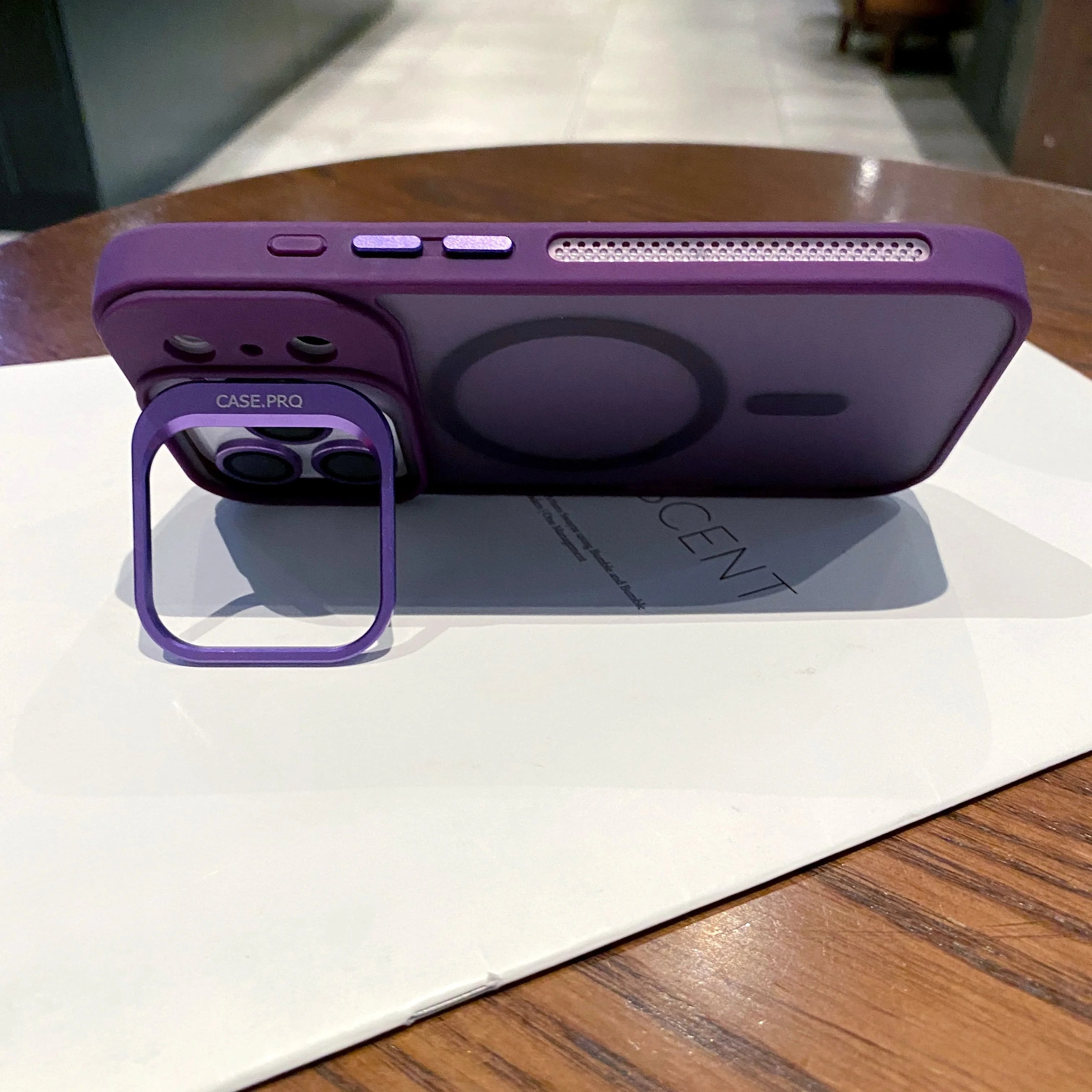 Luxury Metal Ring Lens Stand Protector Phone Case for Iphone 17 Air 16E 15 14 plus 13 12 11 Pro Max for Magsafe Shockproof Cover