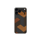 Geometric Style Wooden Phone Cases for Iphone 17 Pro Max 17 Air 16 15 Pro Max 6E Silicone Soft Cover