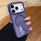 Luxury for Magsafe Phone Case for Iphone 17 Air Pro Max Magnetic Wireless Charge Folding Stand Holder Matte Cover