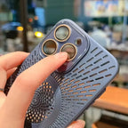 Titanium Heat Dissipation Hollow Cases for Iphone 17 Air 14 12 13 15 16 Pro Max plus Magnetic Lens Protection for Magsafe Cover