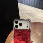 Plating Colorful Bright Surface Crocodile Texture Phone Cases for Iphone 17 Shockproof Cover