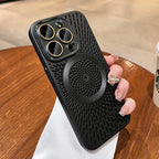 Titanium Heat Dissipation Hollow Cases for Iphone 17 Air 14 12 13 15 16 Pro Max plus Magnetic Lens Protection for Magsafe Cover