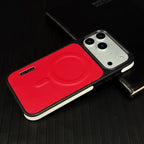 Luxury Leather Magsafe Case for Iphone 17 Pro Max 16 15 14 13 12 Pro Max 17 Air Lens Collision Protect Magnetic Shockproof Cover