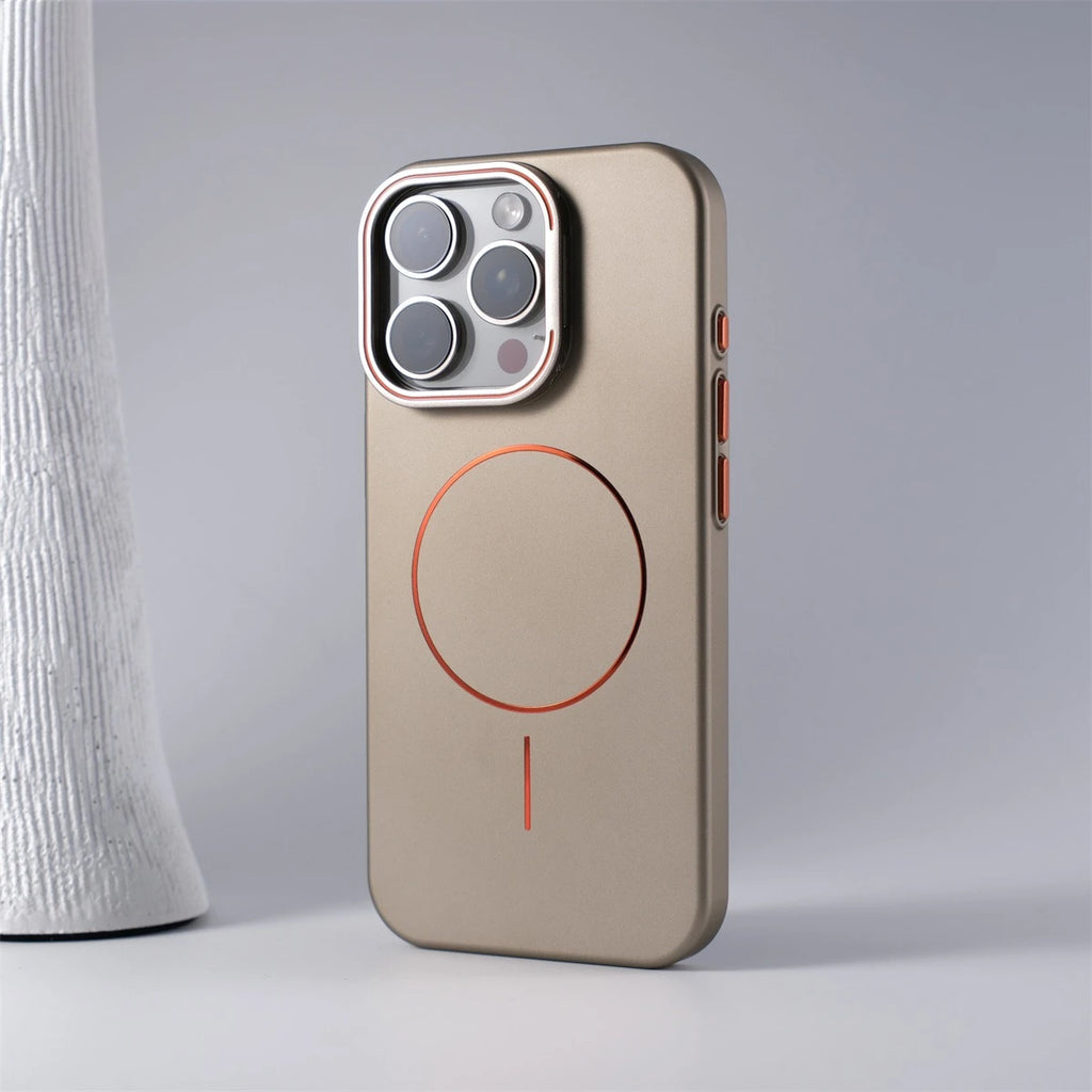 Matte Magsafe Case for Iphone 16 17 Pro Max Air Flip Lens Protect Stand Holder Bracket Cover for Iphone 13 14 15 Pro Max 16Pro