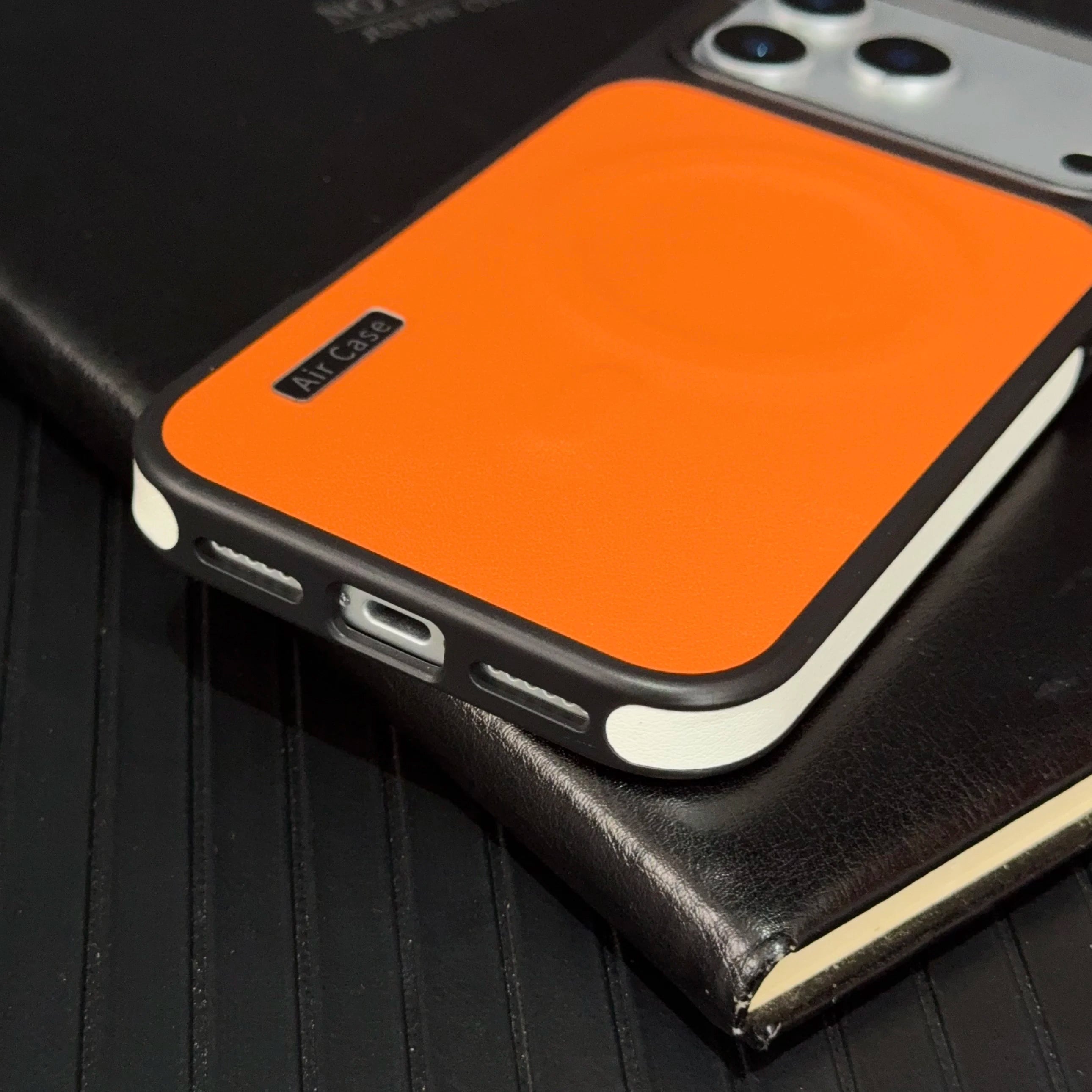 Luxury Leather Magsafe Case for Iphone 17 Pro Max 16 15 14 13 12 Pro Max 17 Air Lens Collision Protect Magnetic Shockproof Cover