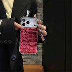 Plating Colorful Bright Surface Crocodile Texture Phone Cases for Iphone 17 Shockproof Cover