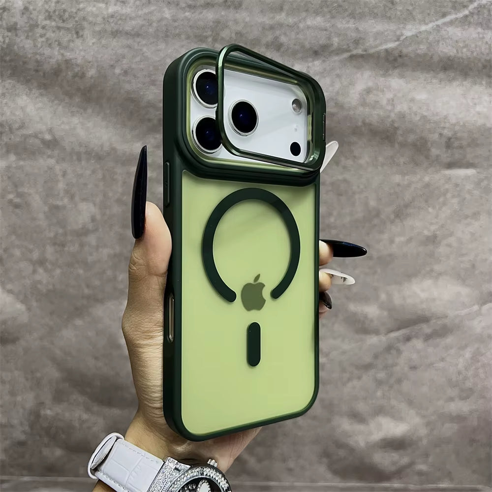 Matte Magnetic Translucent Wireless Charge Stand Case for Iphone 17 Air 16 15 14 13 12 11 17 Pro Max Magsafe Must-Haves Cover