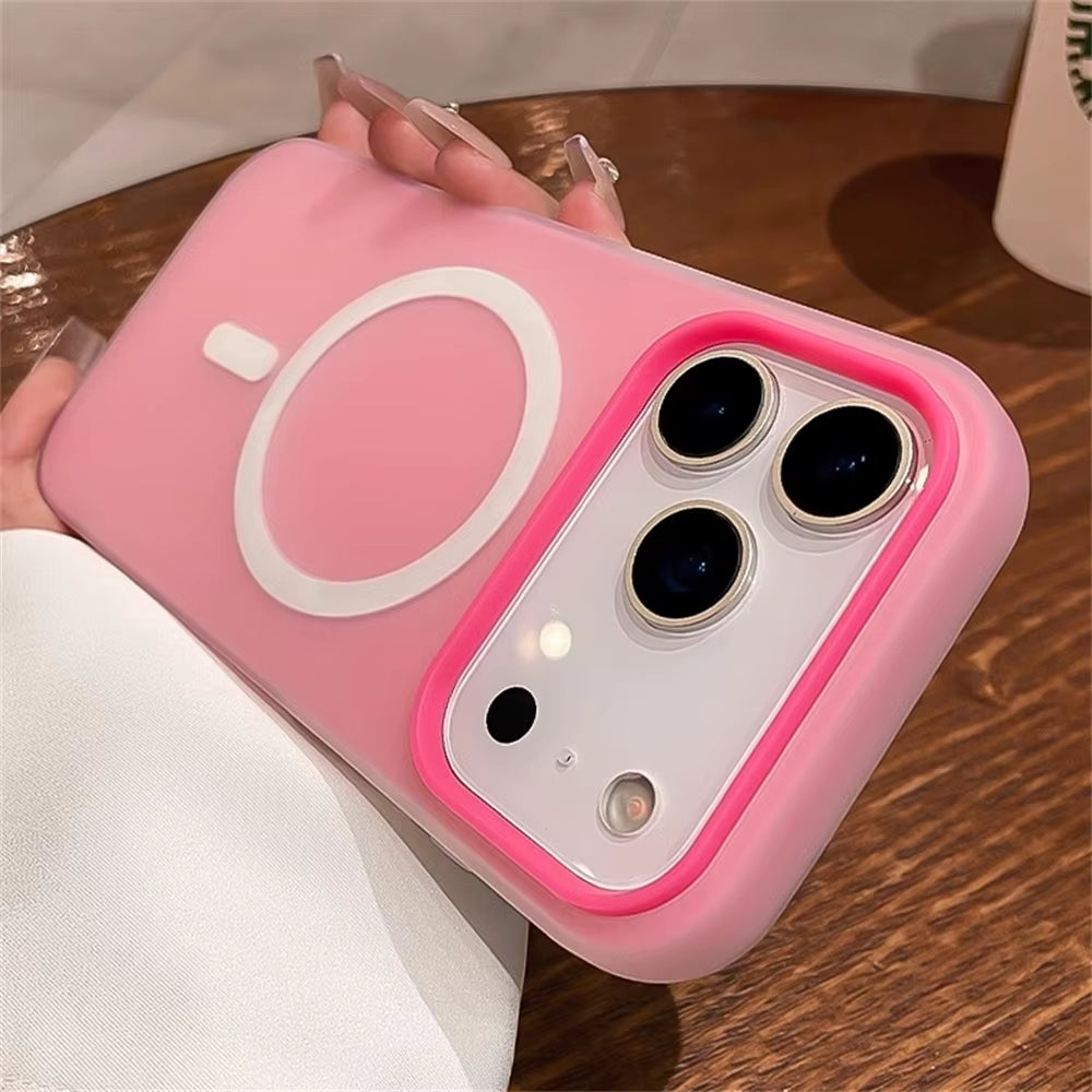Jelly Candy Color Magnetic Matte Case for Iphone 17 Air 16 15 14 13 12 Pro Max plus Wireless Charging Shockproof Solid Cover