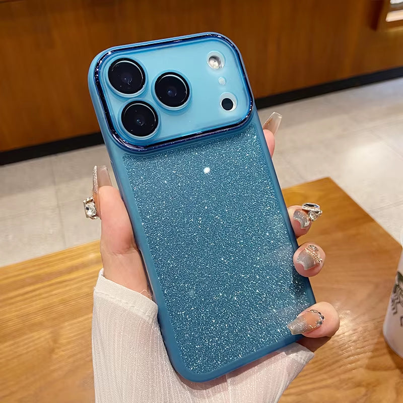 Fashion Glitter Gradient Color Case for Iphone 17 Pro Max 17Air 16 15 plus 17Pro Built in Lens Film to Protect the Phone Case