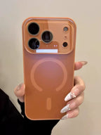 Creative Large Window Lens Film 17 Promax Magsafe Case for Iphone 17 16 15 Pro Max 17Air Magnetic Wireless Charge Cover