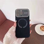 Large Window Glass Lens Protection for Magsafe Case for Iphone 17 16 14 13 15 Pro Max Magnetic Candy Shockproof Silicone Cover