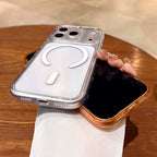 With Camera Control Button Transparent Magsafe Case for Iphone 17 Pro Max 17Pro Iphone Air Clear PC Wireless Charging Back Cover