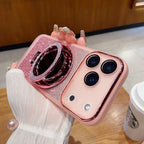 Fashion Glitter Magnetic Phone Case for Iphone 17 Pro Max Air 16 15 Mirror Bracket Dustproof Camera Lens Protect Cover
