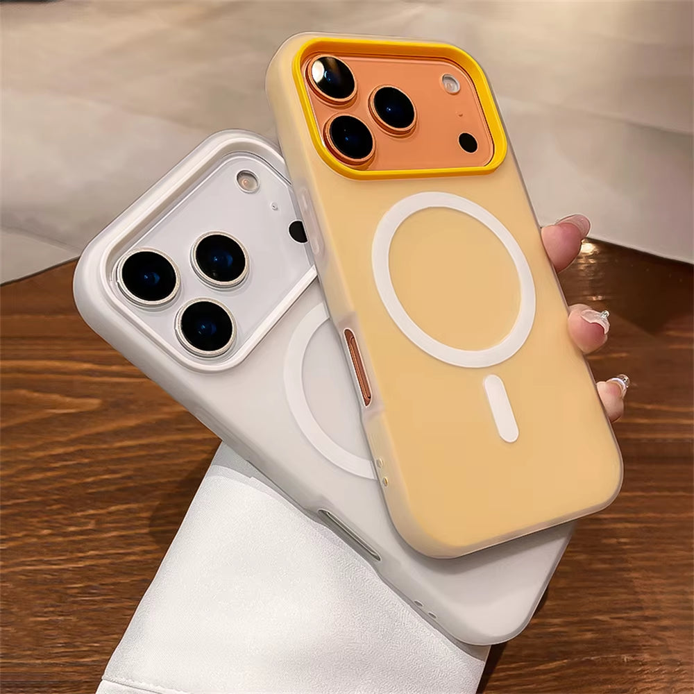 Jelly Candy Color Magnetic Matte Case for Iphone 17 Air 16 15 14 13 12 Pro Max plus Wireless Charging Shockproof Solid Cover