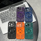 Breathable Soft Back Case for Iphone 16 15 14 13 12 11 Pro Max plus Cooling Heat Dissipation Magnetic Phone Cover for Magsafe