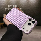 Luxury Corrugated Pattern Magnetic Wireless Charge Case for Iphone 17 for Magsafe Matte Soft Back Cover
