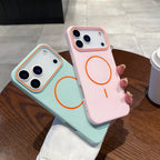 Ultra Thin Matte Simple Magnetic Phone Case for Iphone 17 Pro Max 16 15 14 13 12 Mag-Safe Wireless Charging Protect Cover