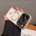 Business Transparent Magsafe Case for Iphone 17 16 15 14 13 12 11 17 Pro Max Plating Camera Protection Cover for Iphone 17 Air