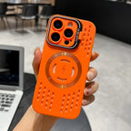Breathable Soft Back Case for Iphone 16 15 14 13 12 11 Pro Max plus Cooling Heat Dissipation Magnetic Phone Cover for Magsafe
