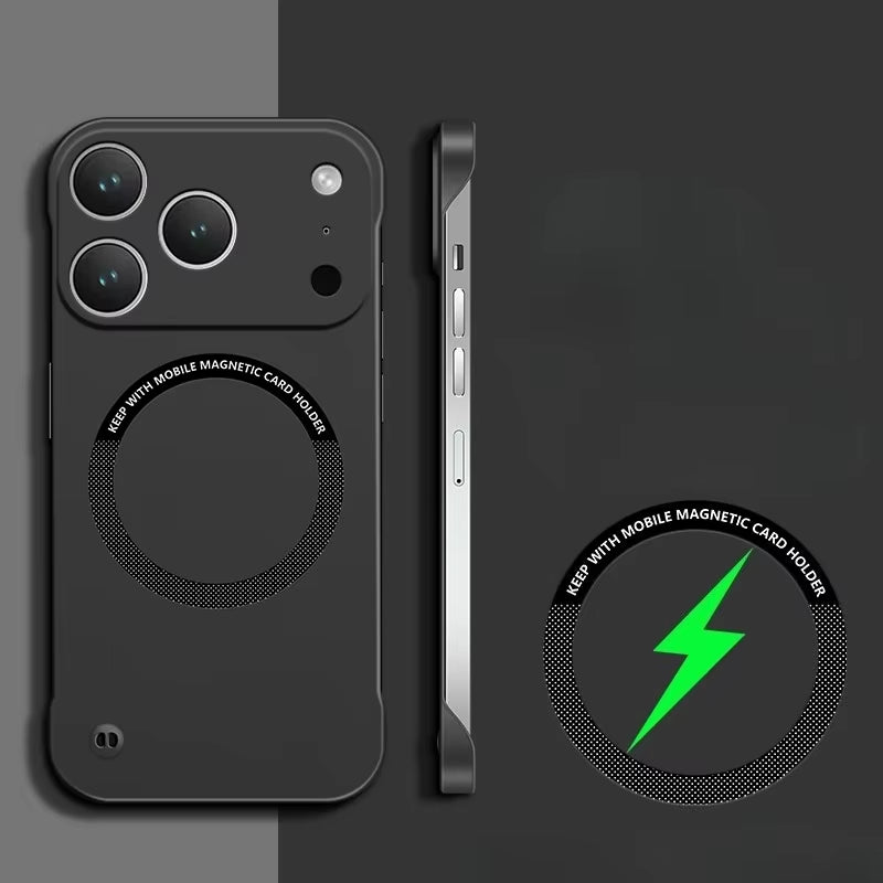 For Iphone 17 Pro Max Case for Magsafe Magnetic Frameless Hard PC Phone Case for Iphone 17 Air 17Pro 16E Shockproof Matte Cover