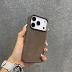 Luxury Alloy Len Frame Fiber Leather Magnetic Case for Iphone 17 16 Pro Max 15 for Magsafe Retro Shockproof Cover Funda