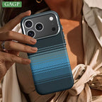 Senior Alloy Lens Magsafe Bumper Case for Iphone 17 Pro 17Pro Max 16 16 Pro Magnetic Weaving Texture Wireless Charge Matte Cover